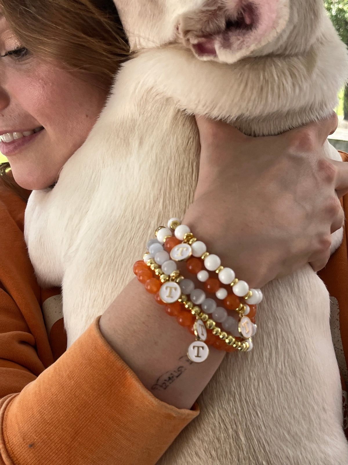 Orange & White